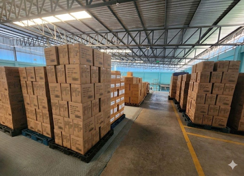 Finished goods packed for export from Thailand OEM factory